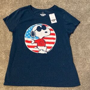 Snoopy T-Shirt with American Flag